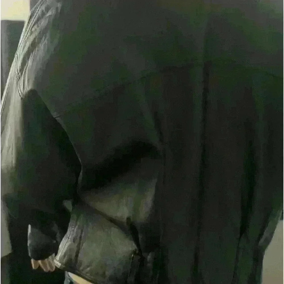 Sexy party cocktail waist length vegan leather jacket size medium - Picture 5 of 7